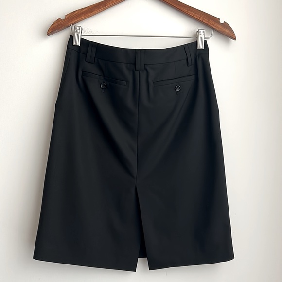 Theory Black Donna Tailor Wool Pencil Mini Skirt - Picture 7 of 11